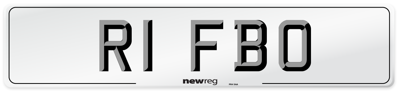R1 FBO Number Plate from New Reg